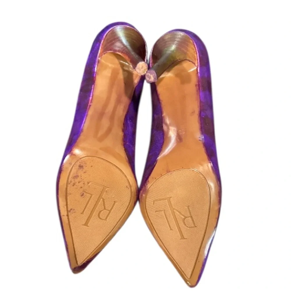 Ralph Lauren Purple Women's Heels Still in‎ Great Condition, Size 8. - Picture 6 of 7